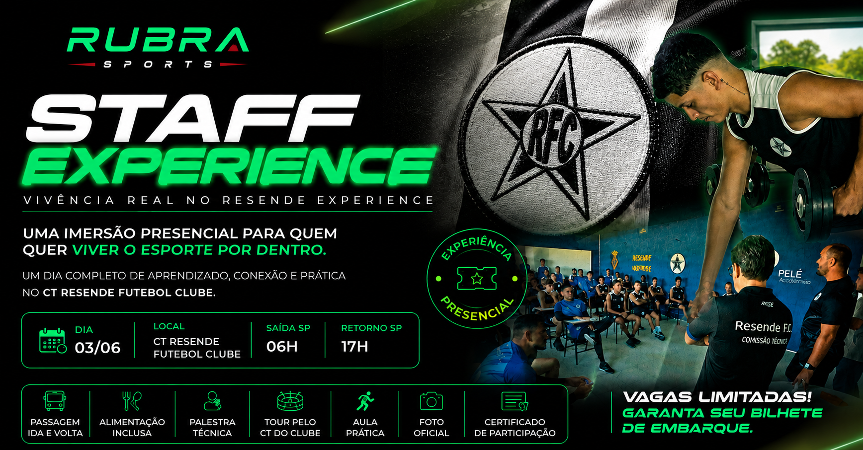 Staff Experience RUBRA Sports — CT Resende Futebol Clube